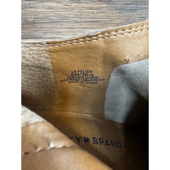 Lucky Brand LK Felisie leopard fringe bootie boots Brown Shoe Zip Up  size 6 - Picture 7 of 13